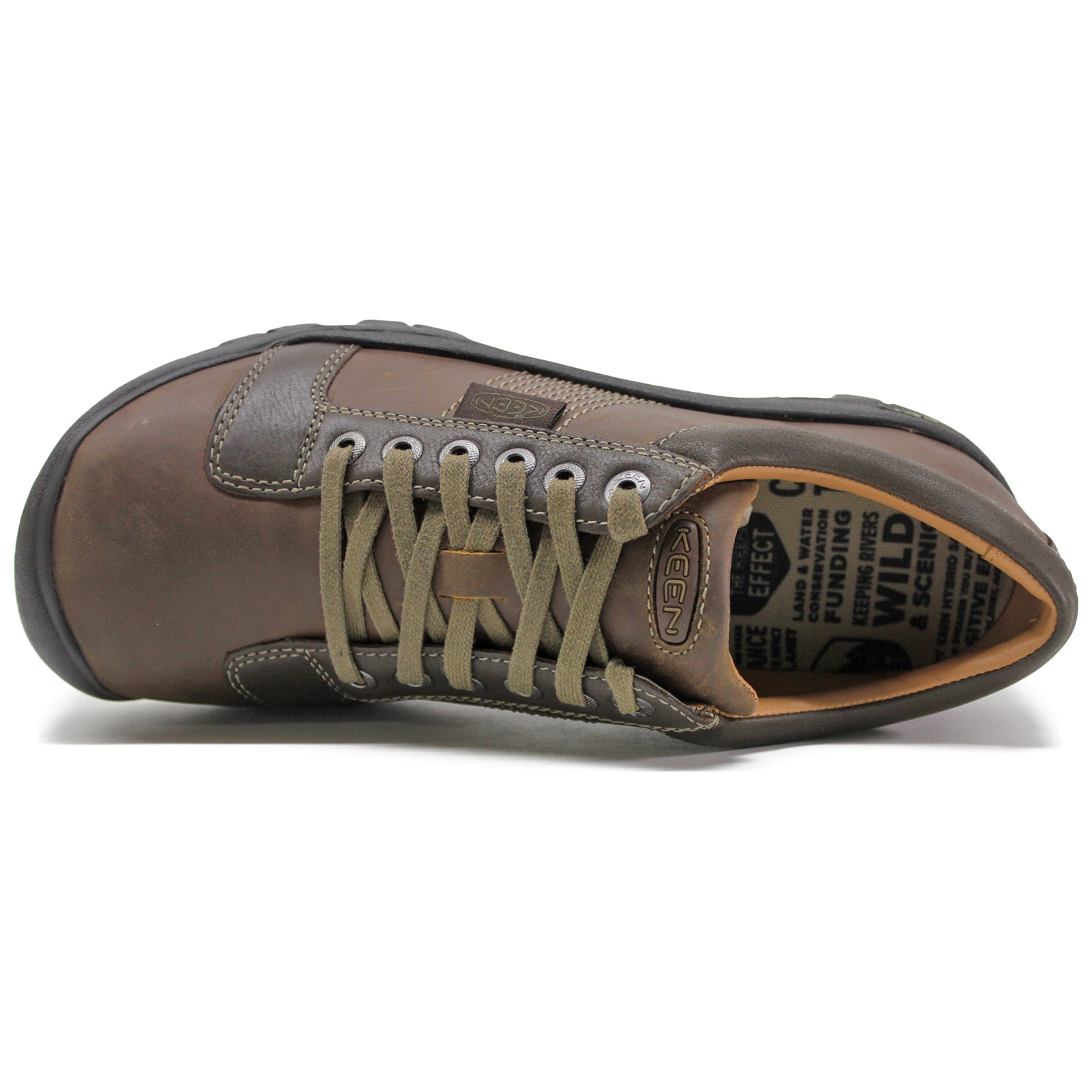 Keen Austin Leather Mens Shoes#color_chocolate brown
