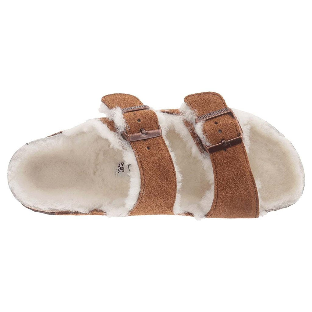 Birkenstock Arizona Shearling Suede Unisex Sandals#color_mink