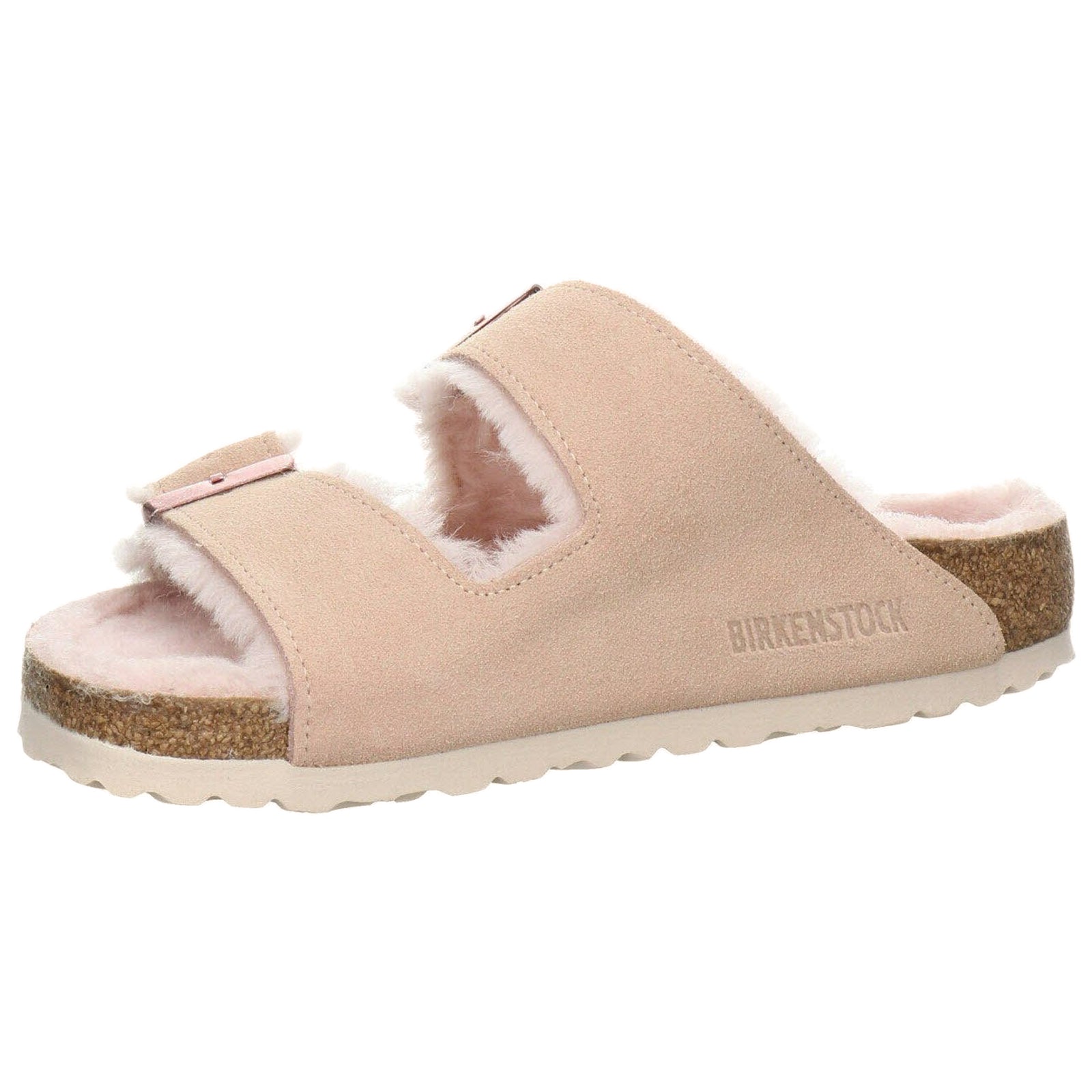 Birkenstock Arizona Shearling Suede Unisex Sandals#color_light rose