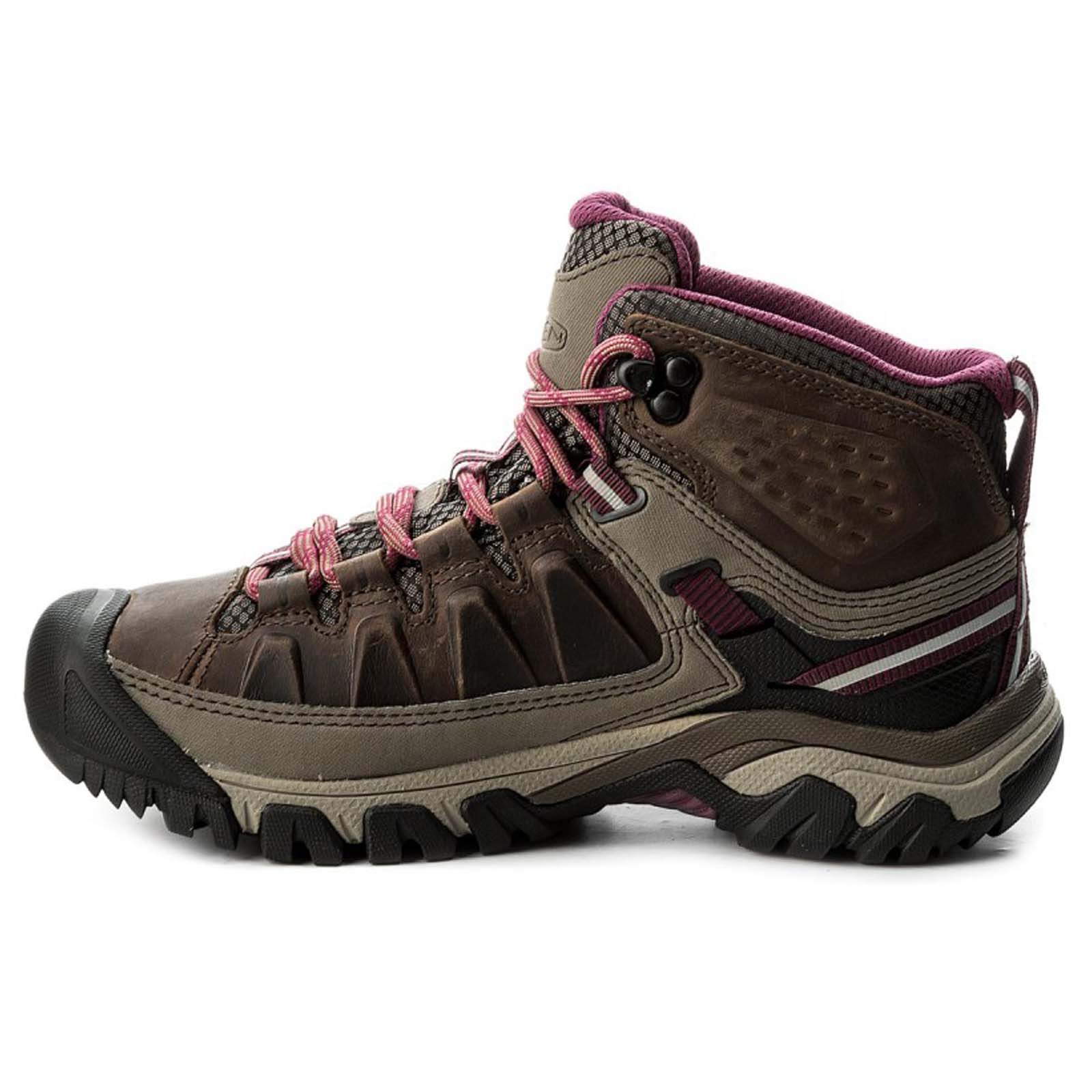 Keen Targhee III Mid Leather Textile Womens Boots#color_weiss boysenberry