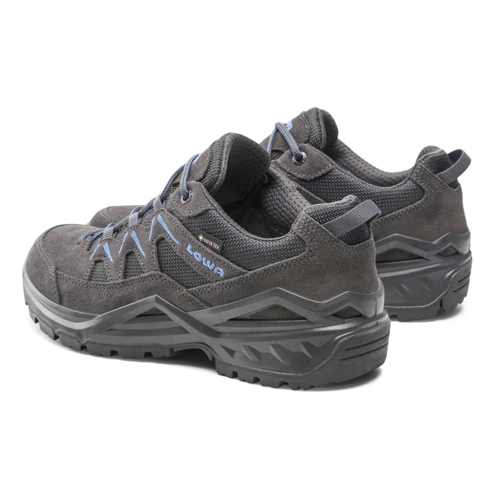 Lowa Sirkos Evo GTX Lo Leather Textile Mens Shoes#color_graphite blue
