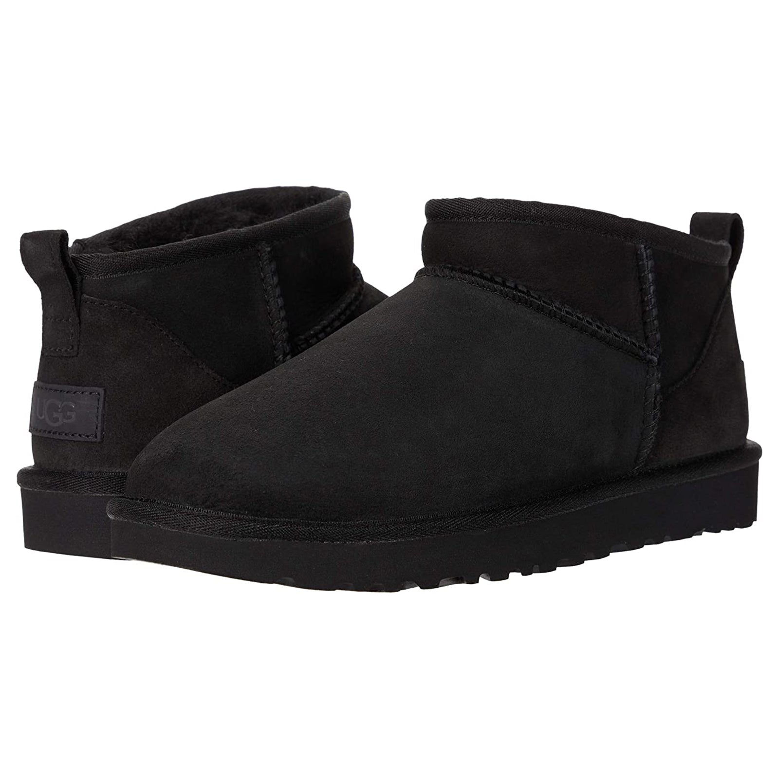 Ugg Classic Ultra Mini 1116109 Suede Womens Boots - Black - 38#color_black