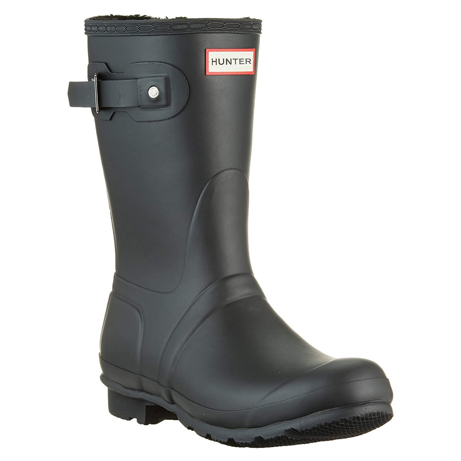 Hunter Original Insulated Short Rubber Womens Boots#color_black