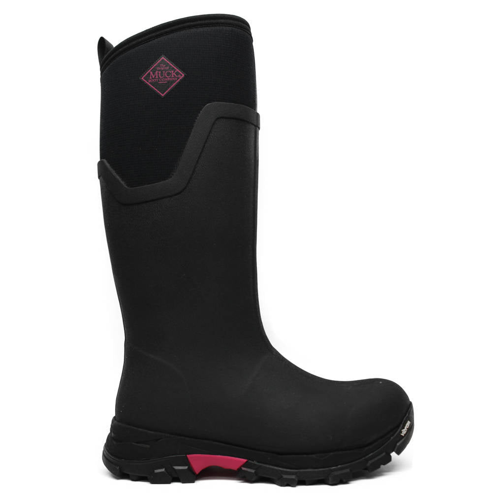 Muck Arctic Ice AGAT Tall Synthetic Textile Womens Boots#color_black hot pink