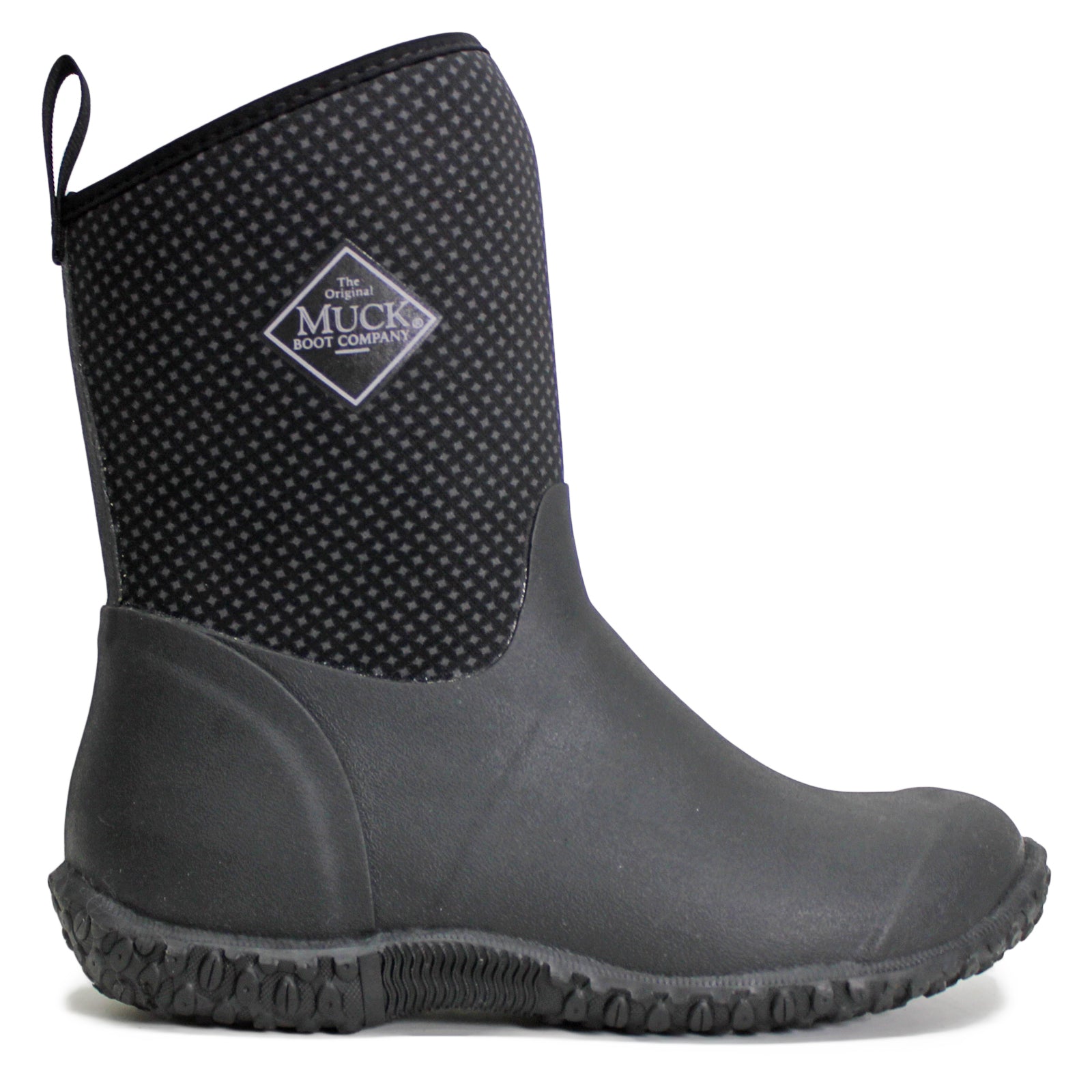 Muck Boot Muckster II Waterproof Women's Wellington Boots#color_black charcoal rose print