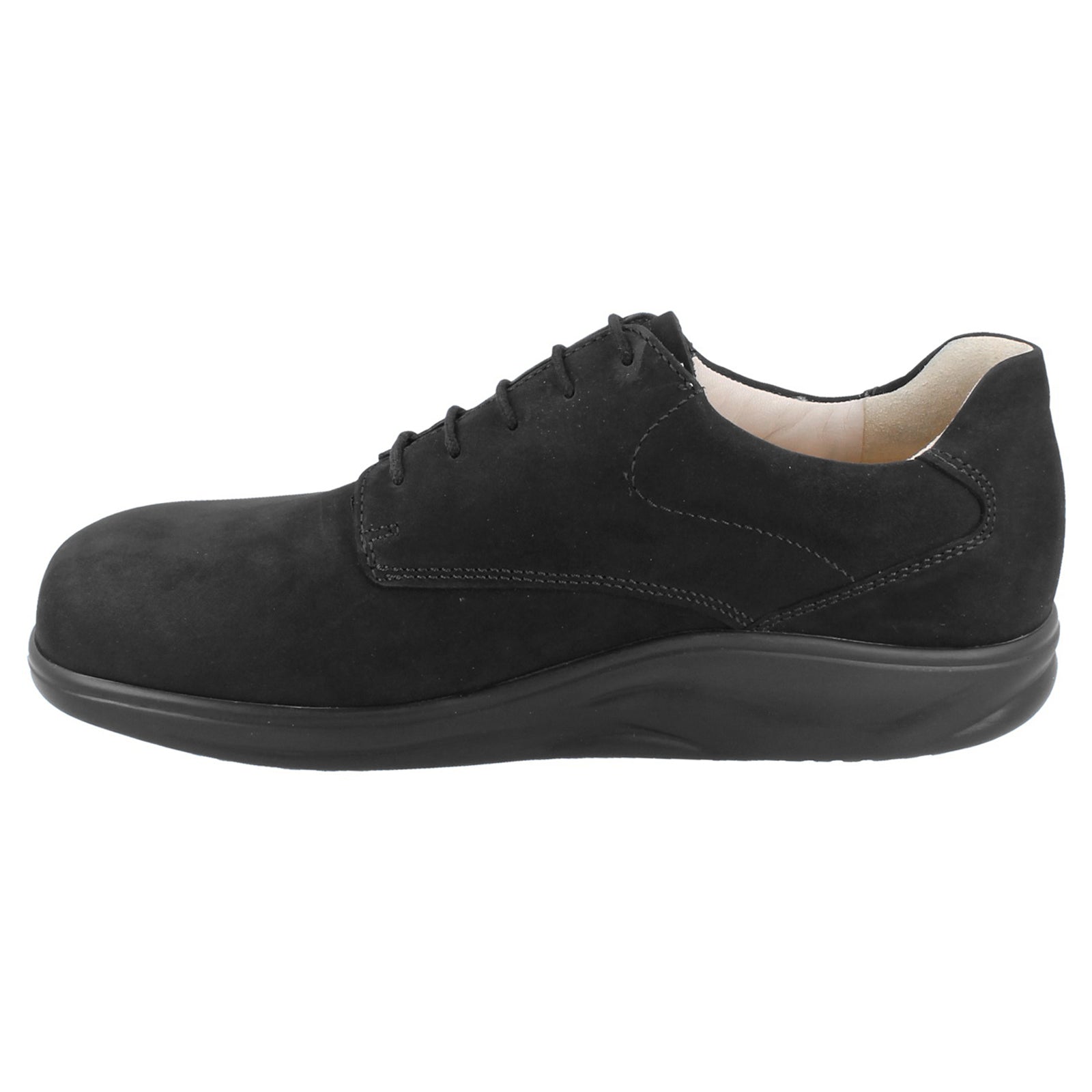 Finn Comfort Pretoria Leather Synthetic Mens Shoes#color_black