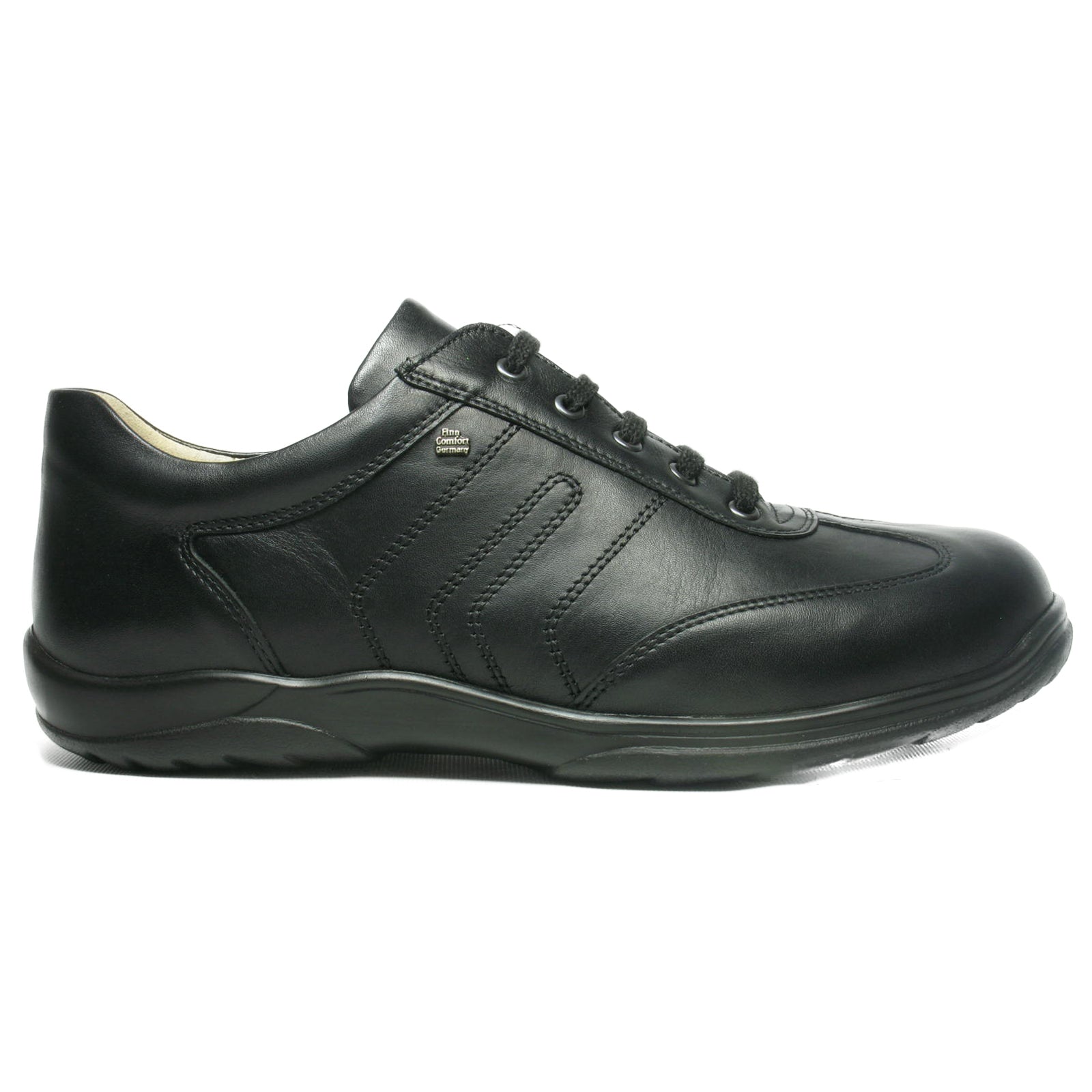 Finn Comfort Syracuse Leather Mens Shoes#color_black