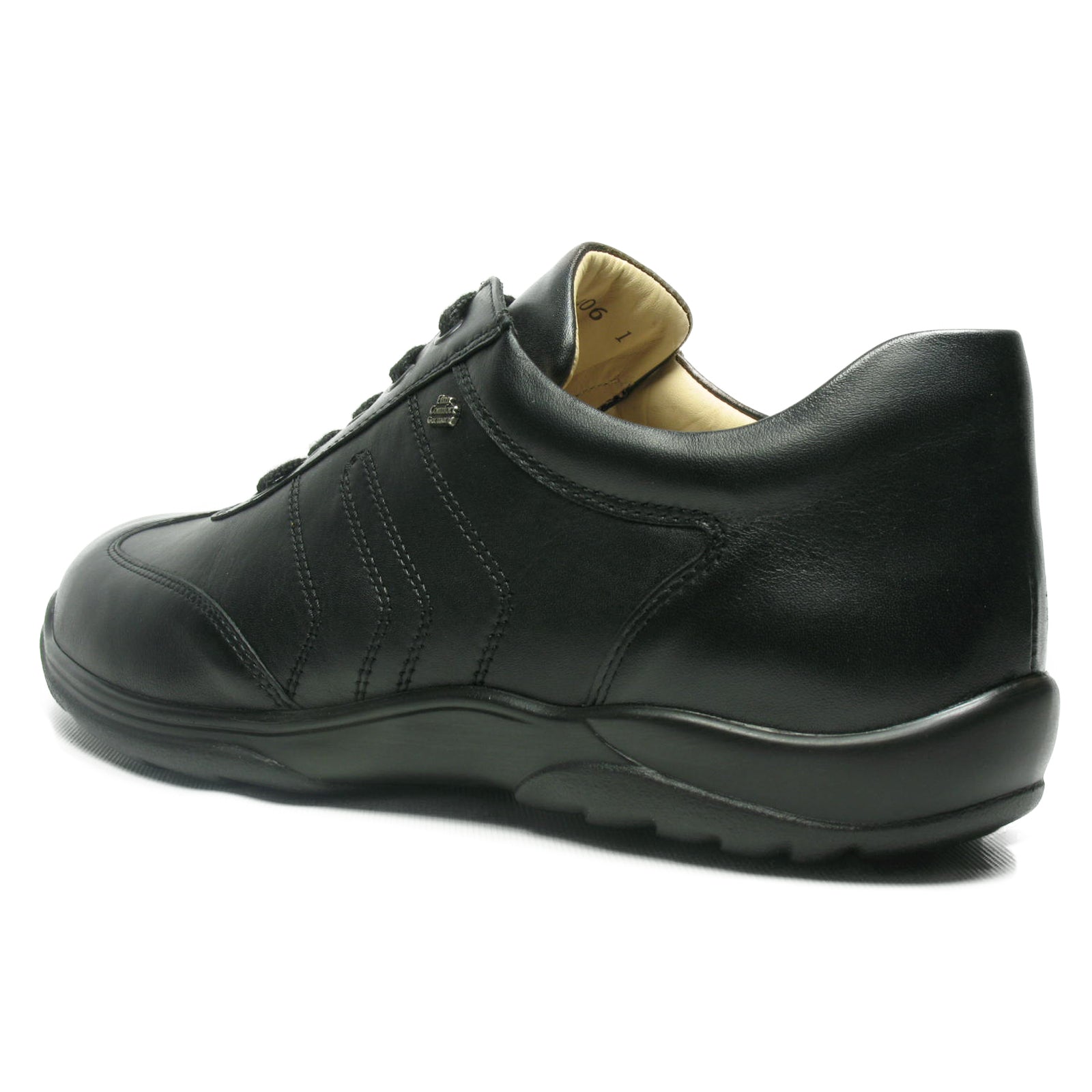 Finn Comfort Syracuse Leather Mens Shoes#color_black