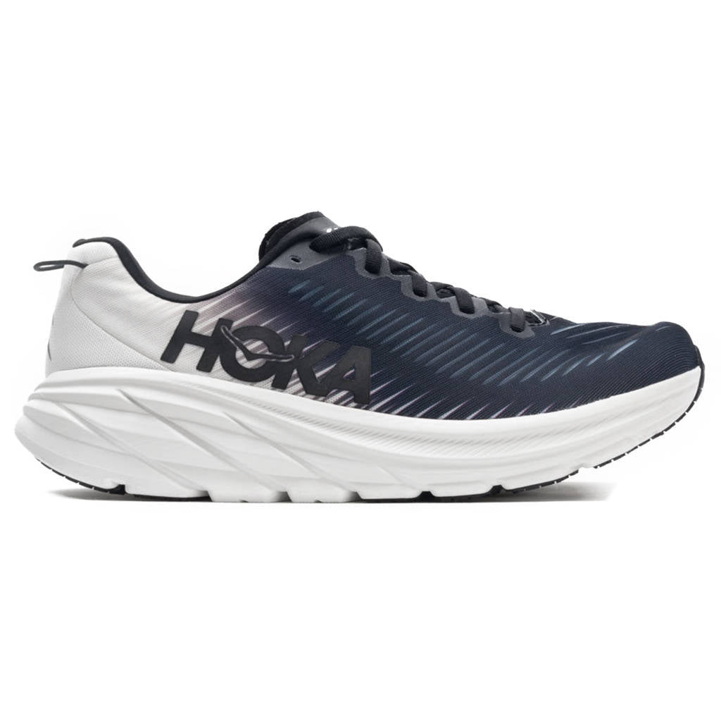 Hoka One One Rincon 3 Synthetic Textile Womens Trainers#color_black white