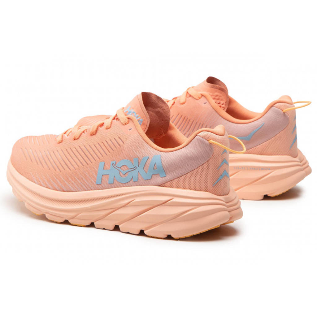 Hoka One One Rincon 3 Synthetic Textile Womens Trainers#color_shell coral peach parfait