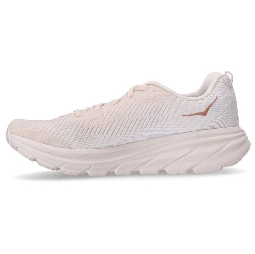 Hoka One One Rincon 3 Synthetic Textile Womens Trainers#color_eggnog rose gold