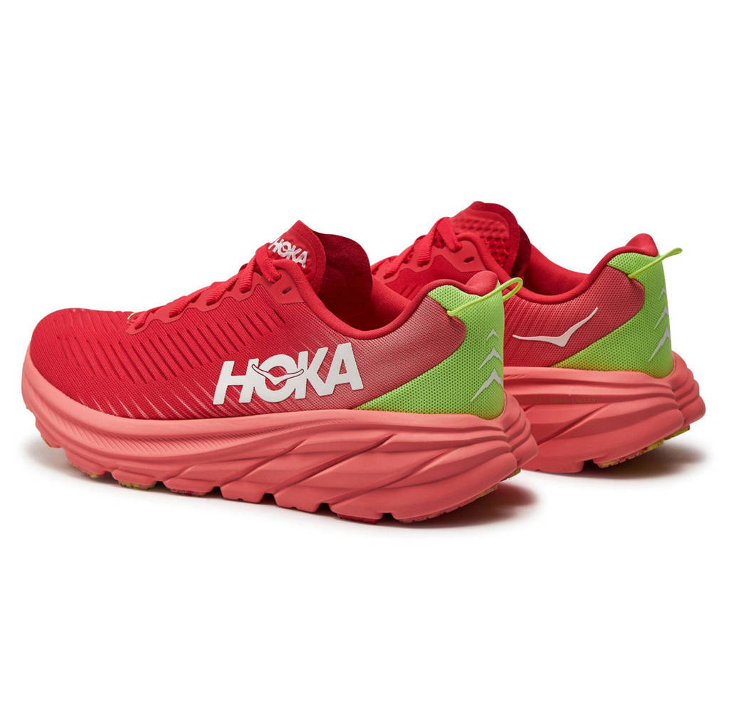 Hoka One One Rincon 3 Synthetic Textile Womens Trainers#color_cerise coral