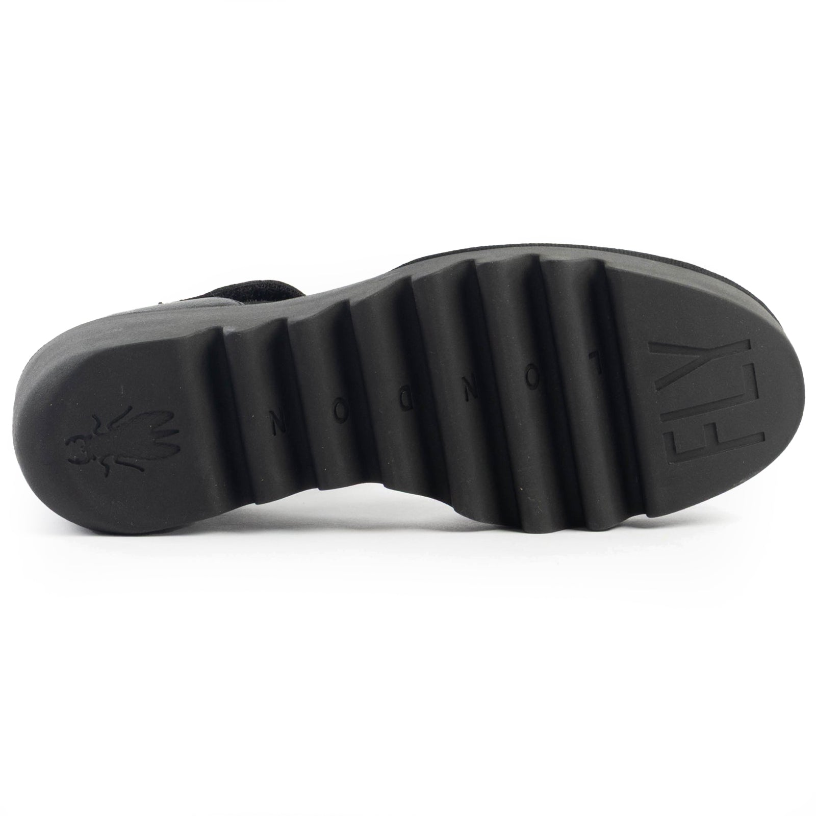 Fly London BISO305FLY Mousse Leather Womens Sandals#color_black black