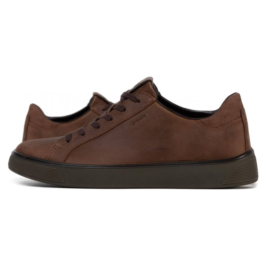 Ecco Street Tray 504574 Leather Mens Shoes#color_cocoa brown