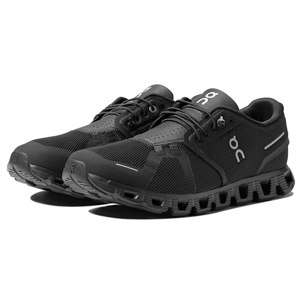 On Cloud 5 Textile Synthetic Mens Trainers#color_all black