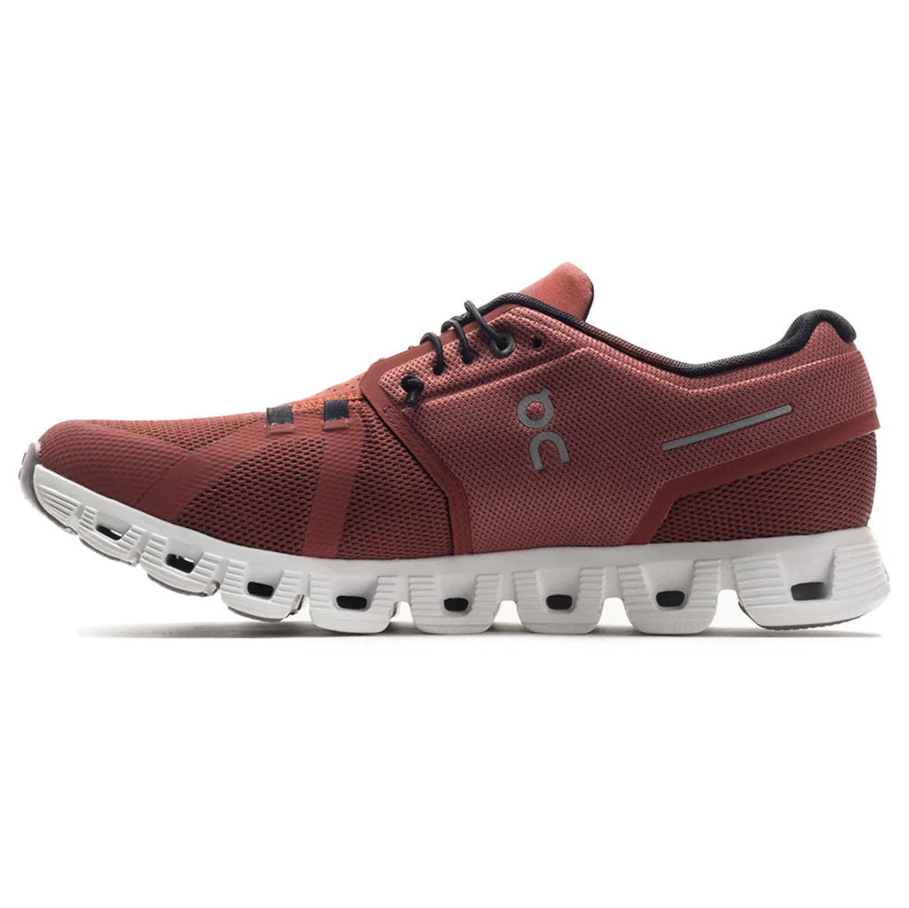 On Cloud 5 Textile Synthetic Mens Trainers#color_ruby rust