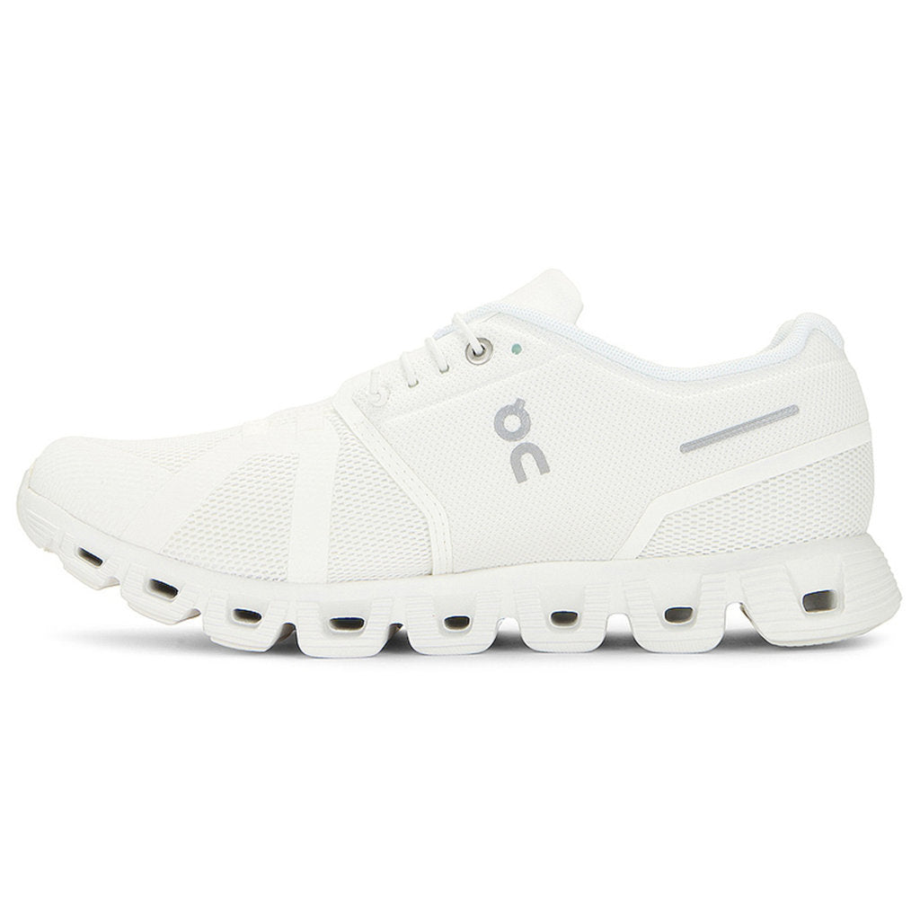 On Cloud 5 Textile Synthetic Mens Trainers#color_undyed white white