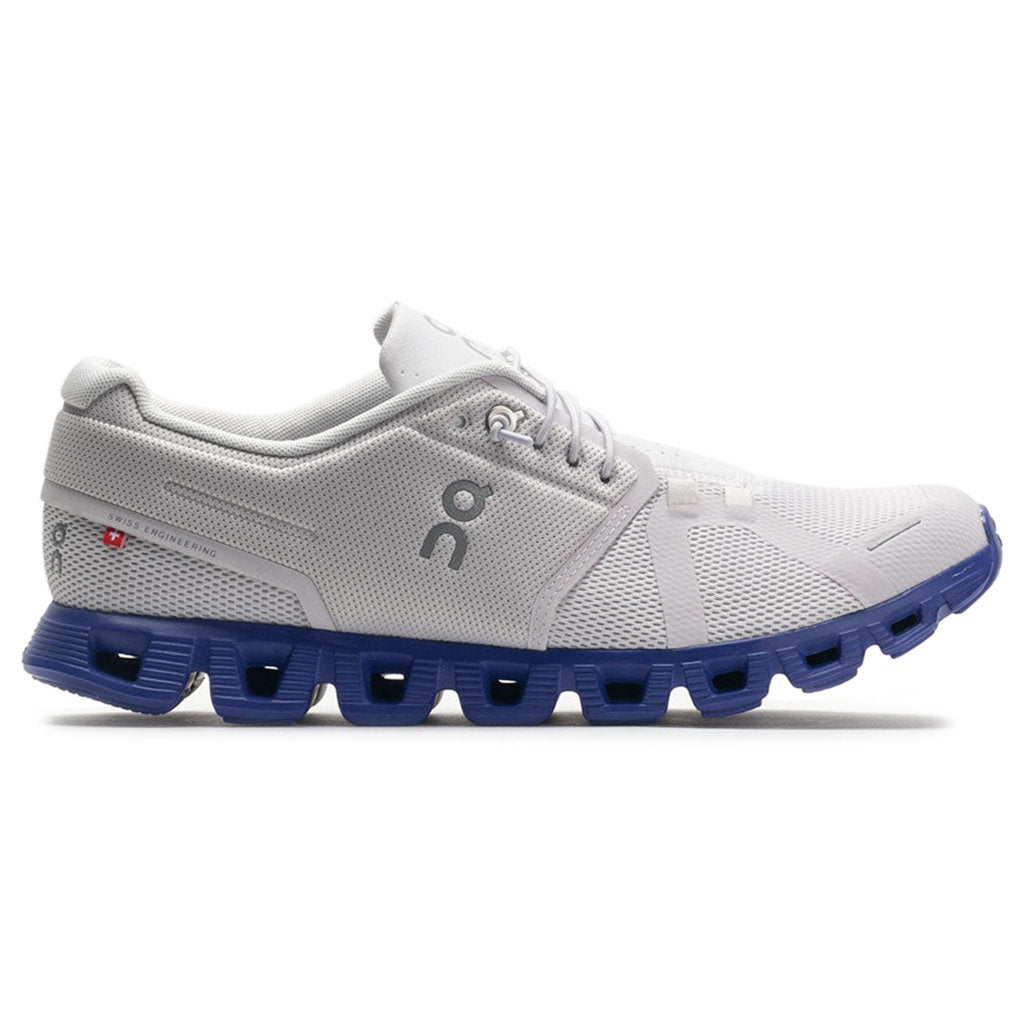 On Cloud 5 Textile Synthetic Mens Trainers#color_frost indigo