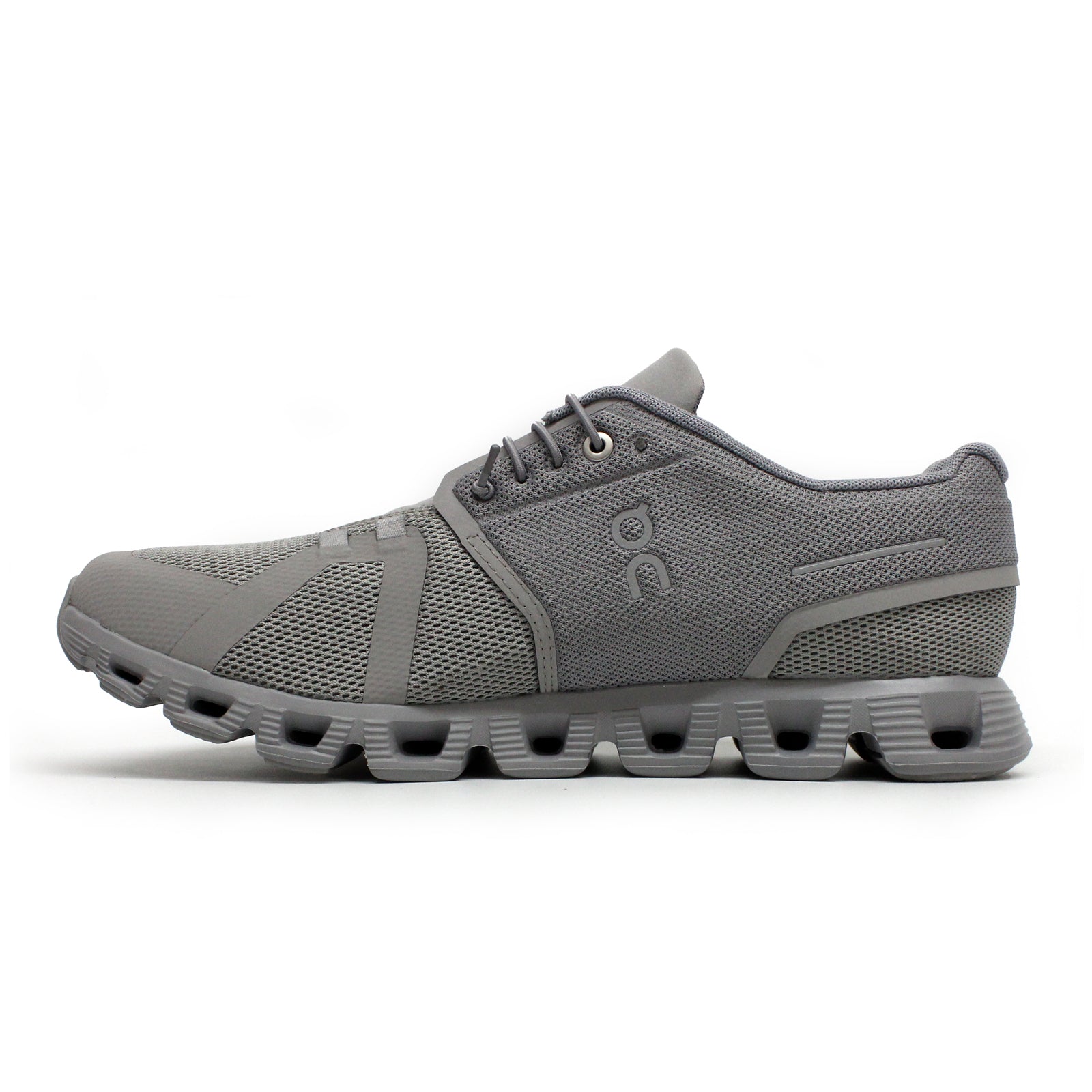 On Cloud 5 59-98025 Synthetic Textile Mens Trainers - Fog Alloy - 42#color_fog alloy