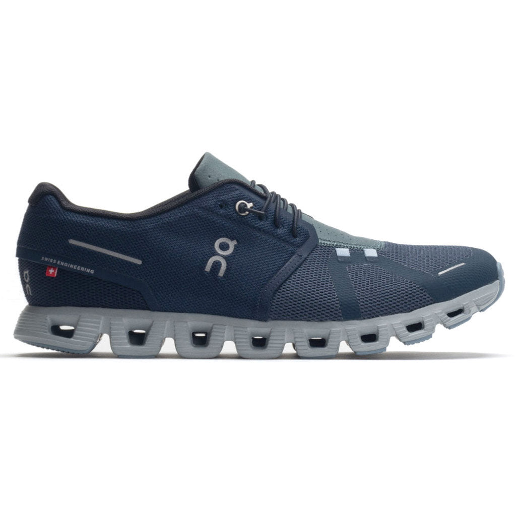 On Cloud 5 Textile Synthetic Mens Trainers#color_midnight navy