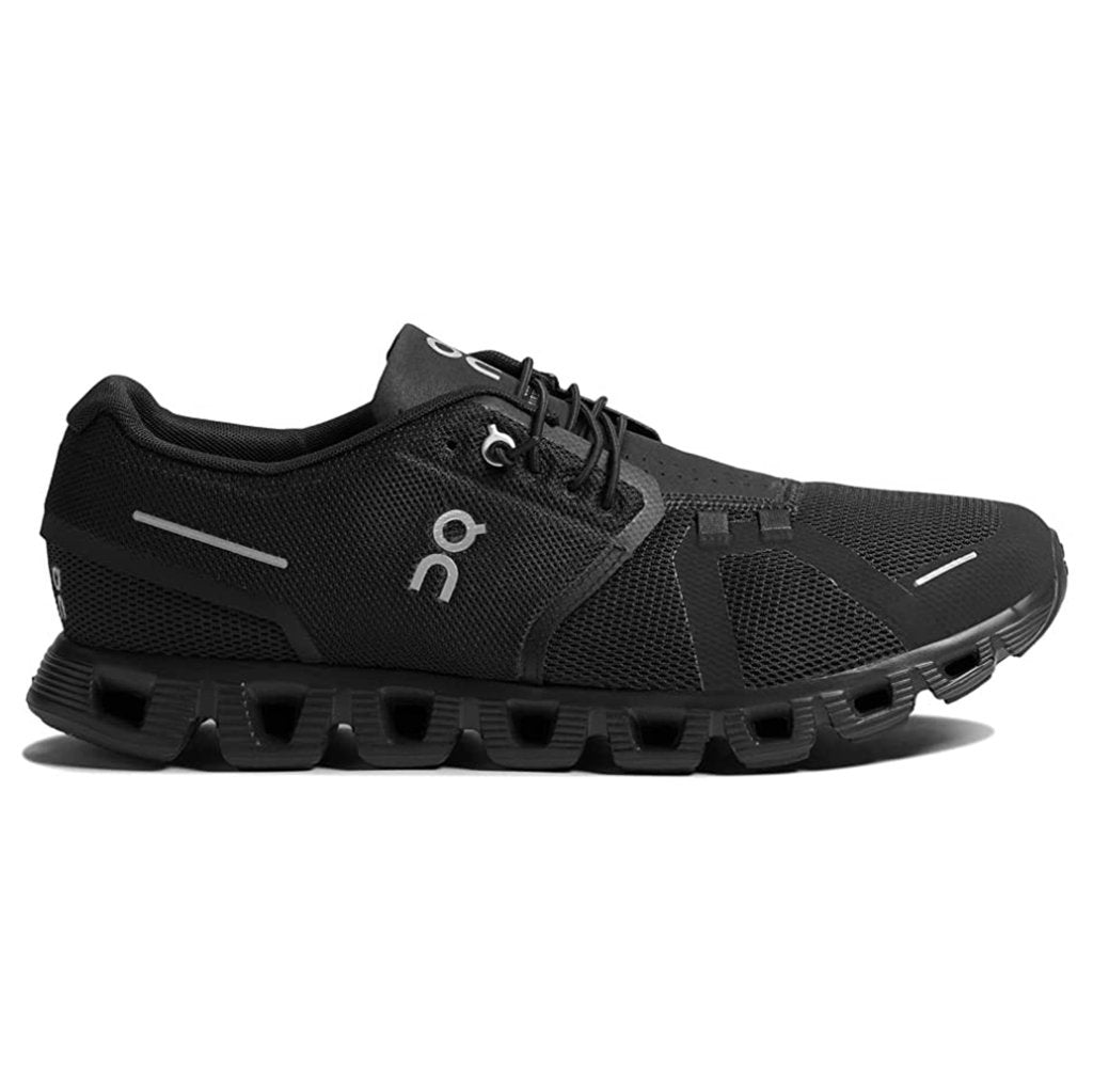 On Cloud 5 Textile Synthetic Womens Trainers#color_all black
