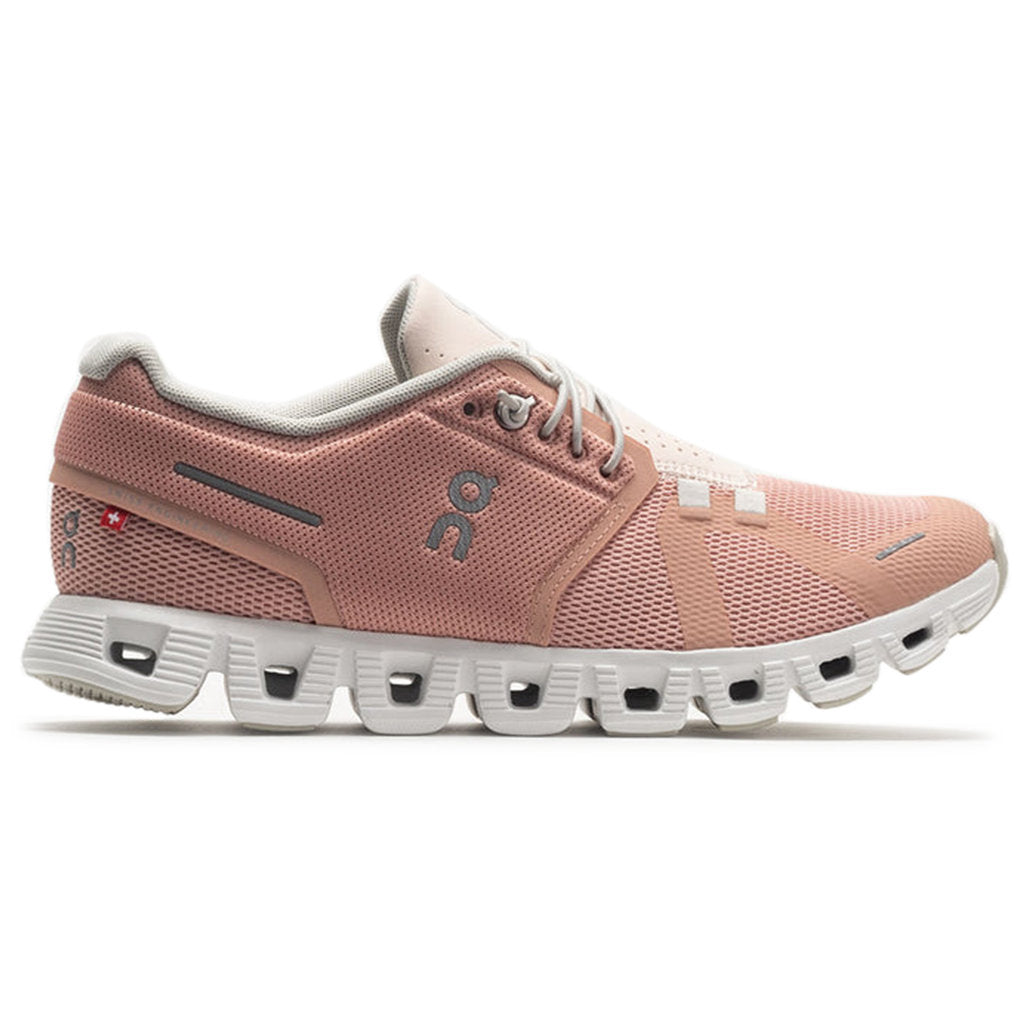 On Cloud 5 Textile Synthetic Womens Trainers#color_rose shell