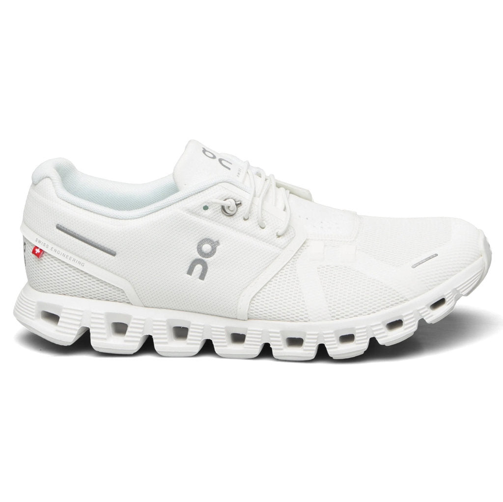 On Cloud 5 Textile Synthetic Womens Trainers#color_undyed white white