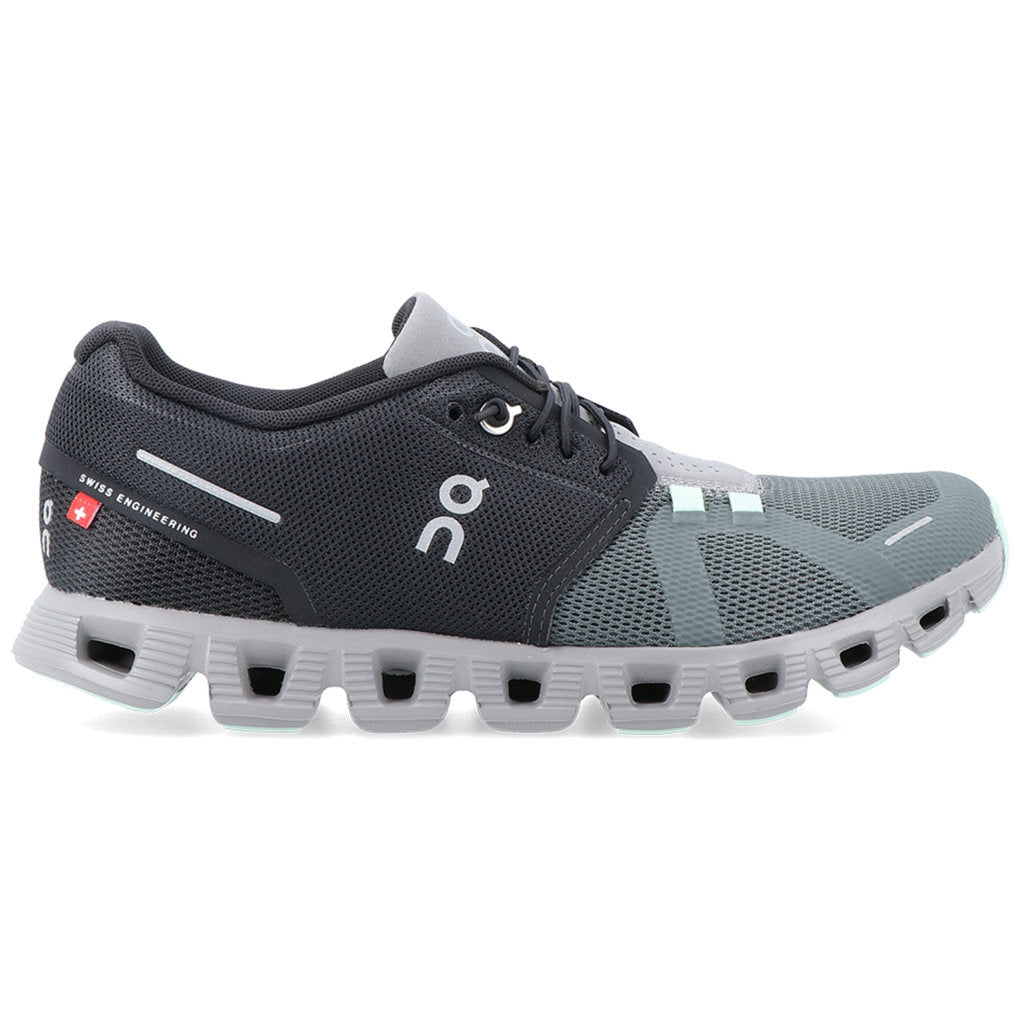 On Cloud 5 Textile Synthetic Womens Trainers#color_black lead