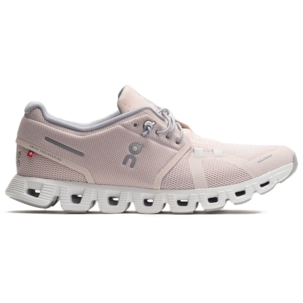 On Cloud 5 Textile Synthetic Womens Trainers#color_shell white