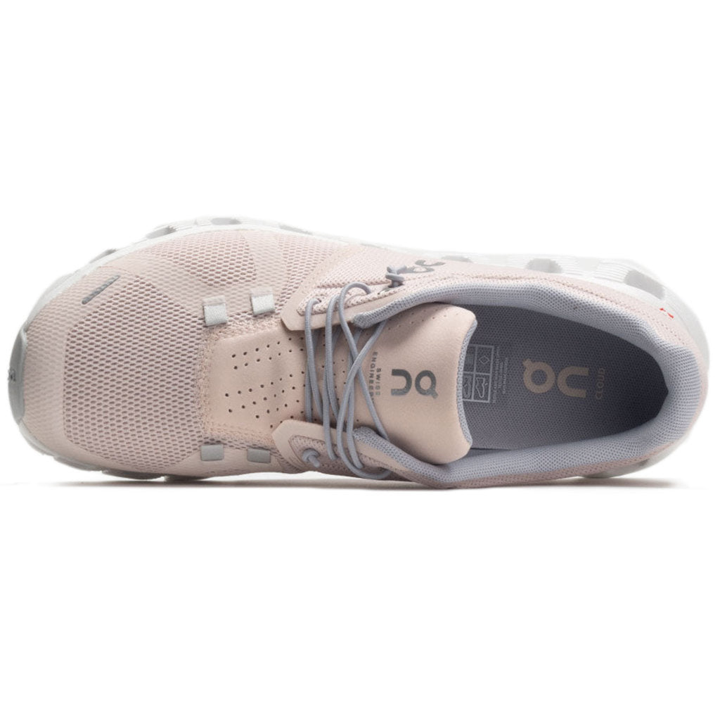 On Cloud 5 Textile Synthetic Womens Trainers#color_shell white