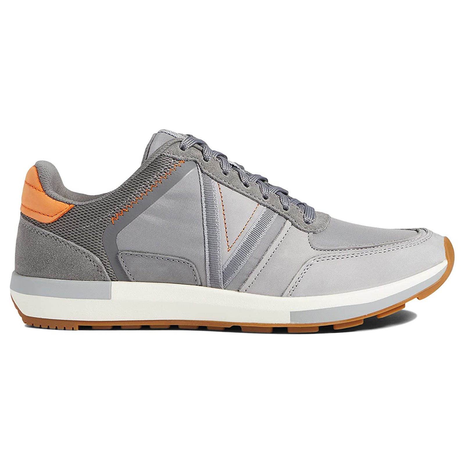 Vionic Bradey Leather Textile Mens Trainers#color_vapor charcoal