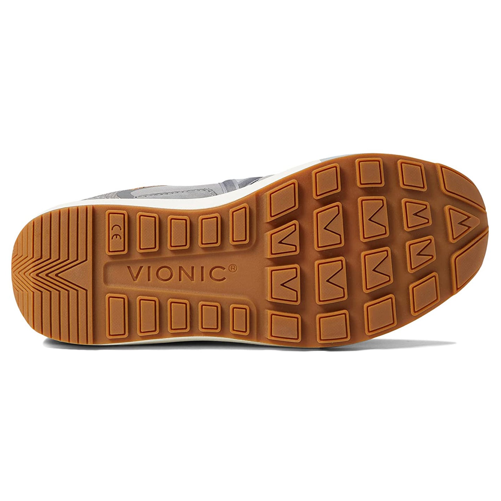 Vionic Bradey Leather Textile Mens Trainers#color_vapor charcoal