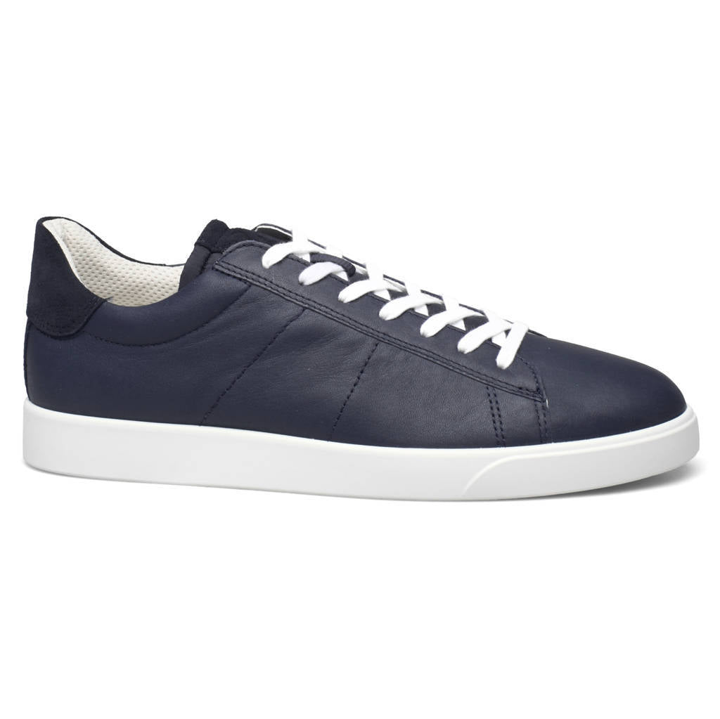 Ecco Street Lite Leather Mens Shoes#color_marine navy