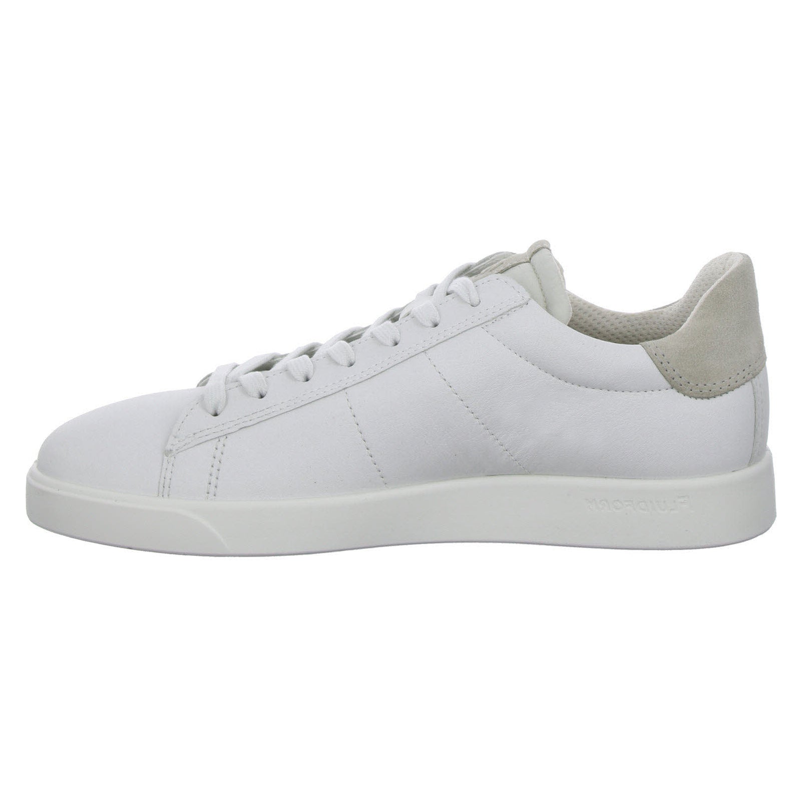 Ecco Street Lite Leather Mens Trainers#color_white gravel