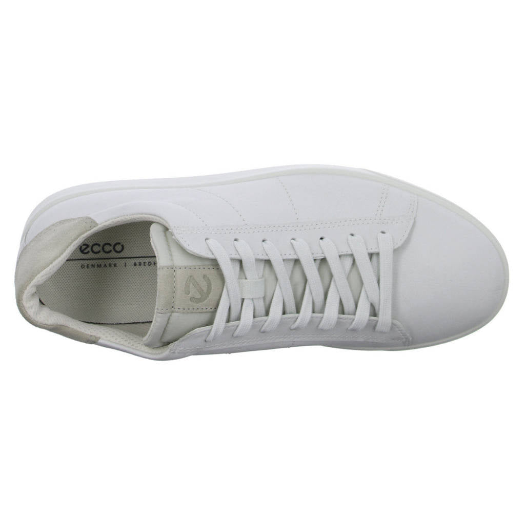 Ecco Street Lite Leather Mens Shoes#color_white gravel
