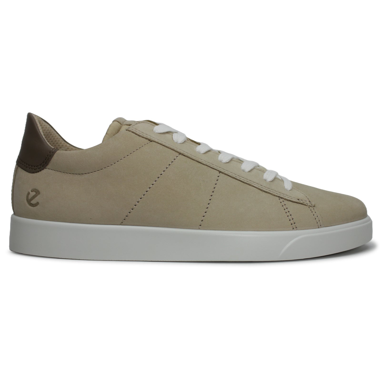 Ecco Street Lite Leather Mens Trainers#color_sand nutmeg brown