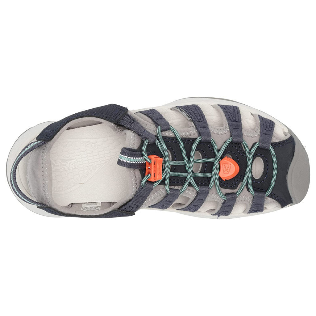 Keen Astoria West Textile Synthetic Womens Sandals#color_navy beveled glass