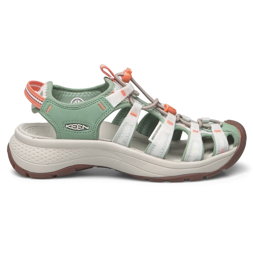 Keen Astoria West Textile Synthetic Womens Sandals#color_terrazzo granite green