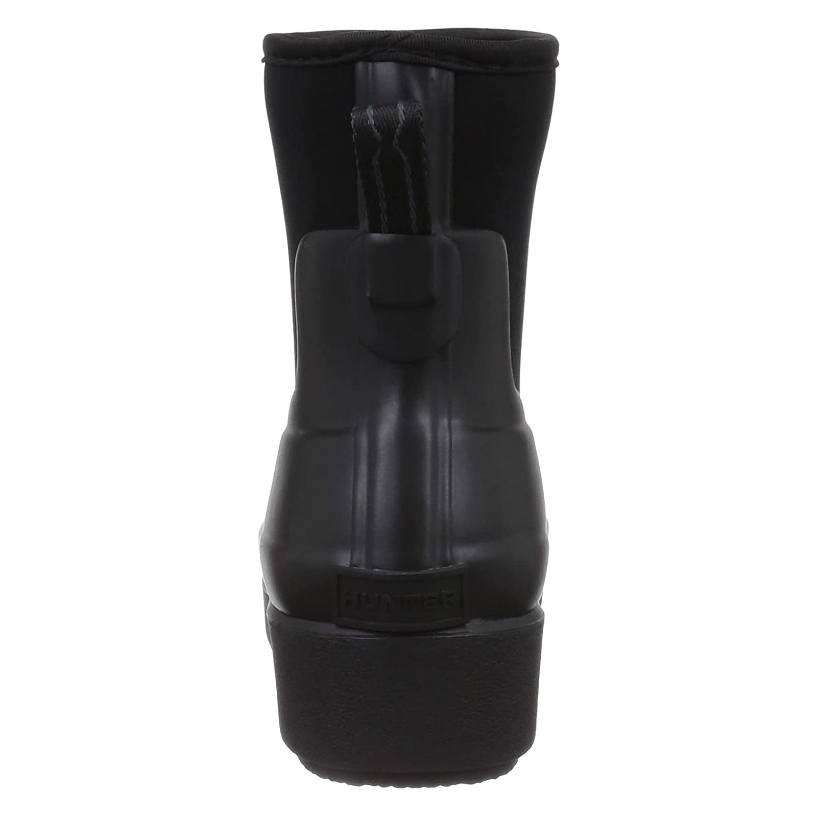 Hunter Refined Creeper Neo Chelsea Rubber Women's Ankle Black Boots