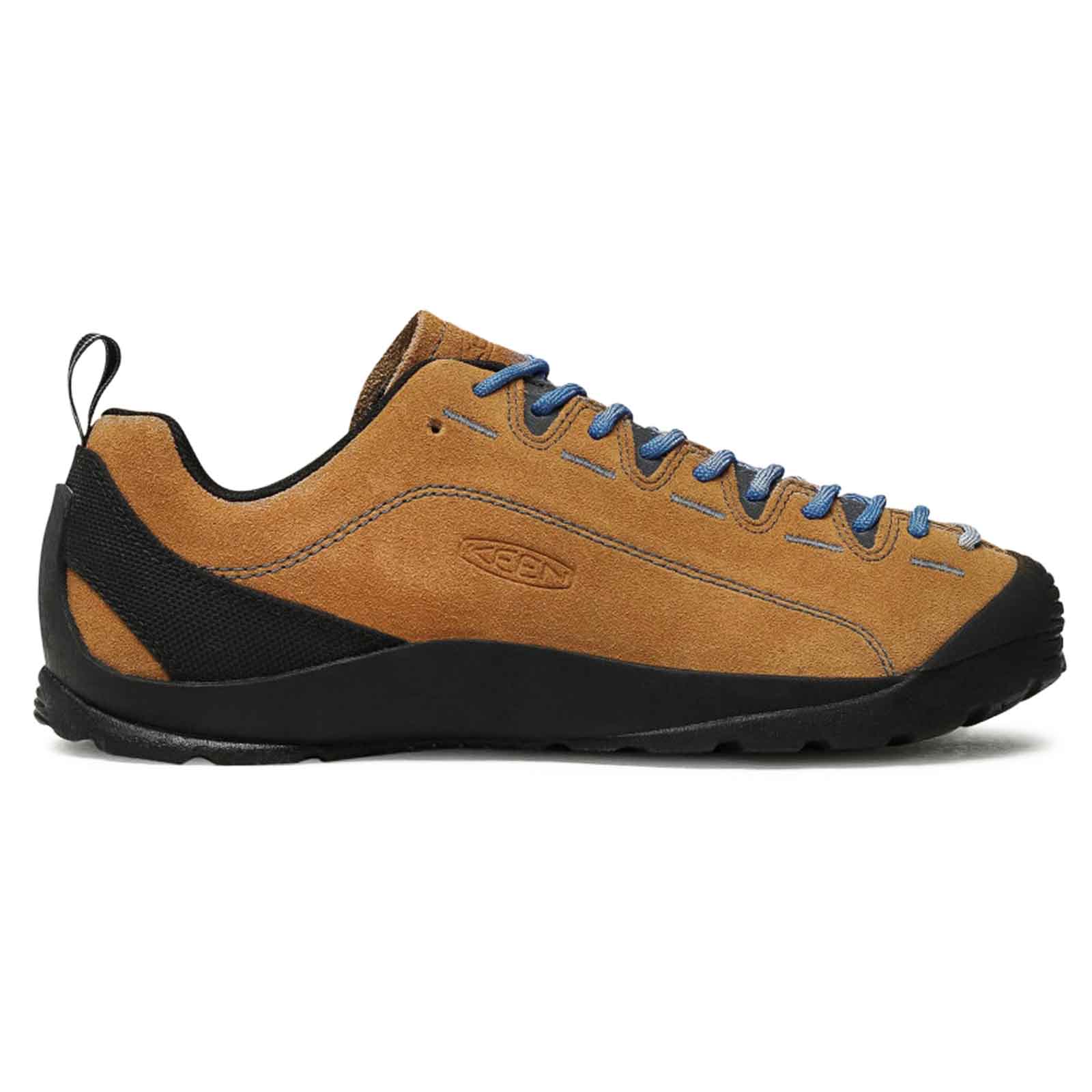Keen Jasper Suede Textile Mens Trainers#color_cathay spice orion blue
