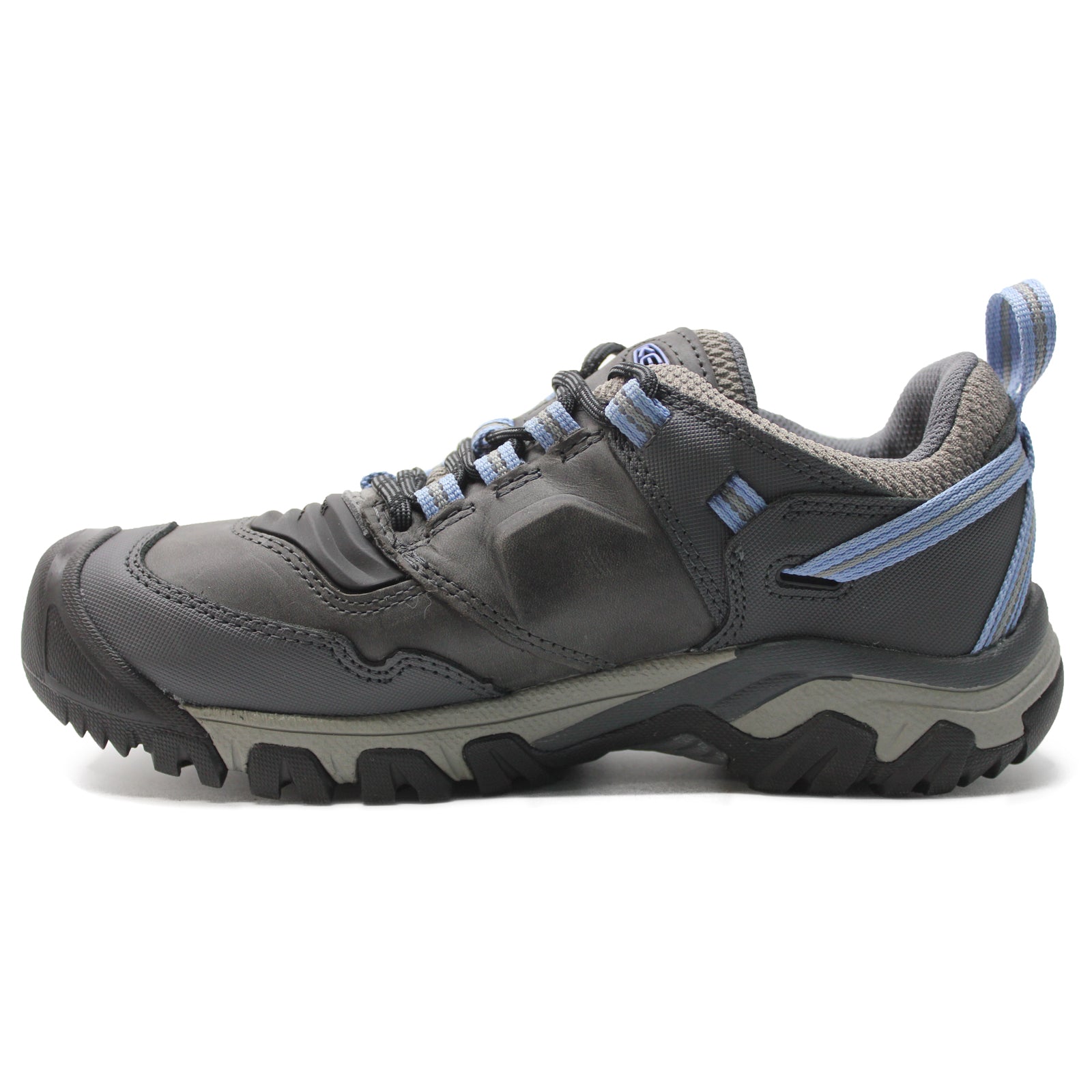 Keen Ridge Flex WP Leather Textile Womens Shoes#color_steel grey hydrangea