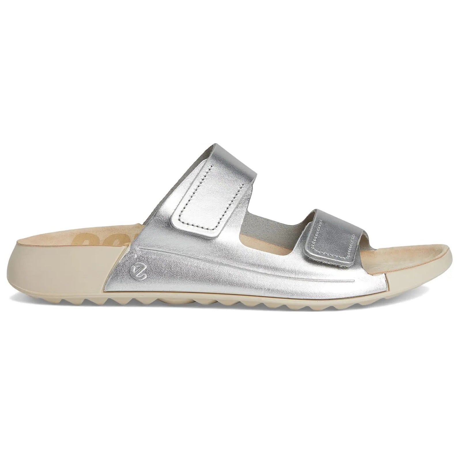 Ecco 2nd Cozmo 206823 Leather Womens Sandals#color_pure silver