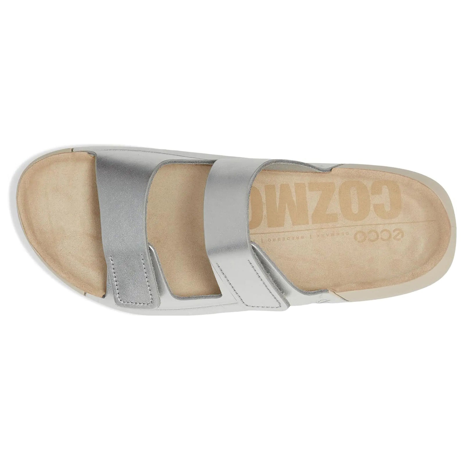Ecco 2nd Cozmo 206823 Leather Womens Sandals#color_pure silver