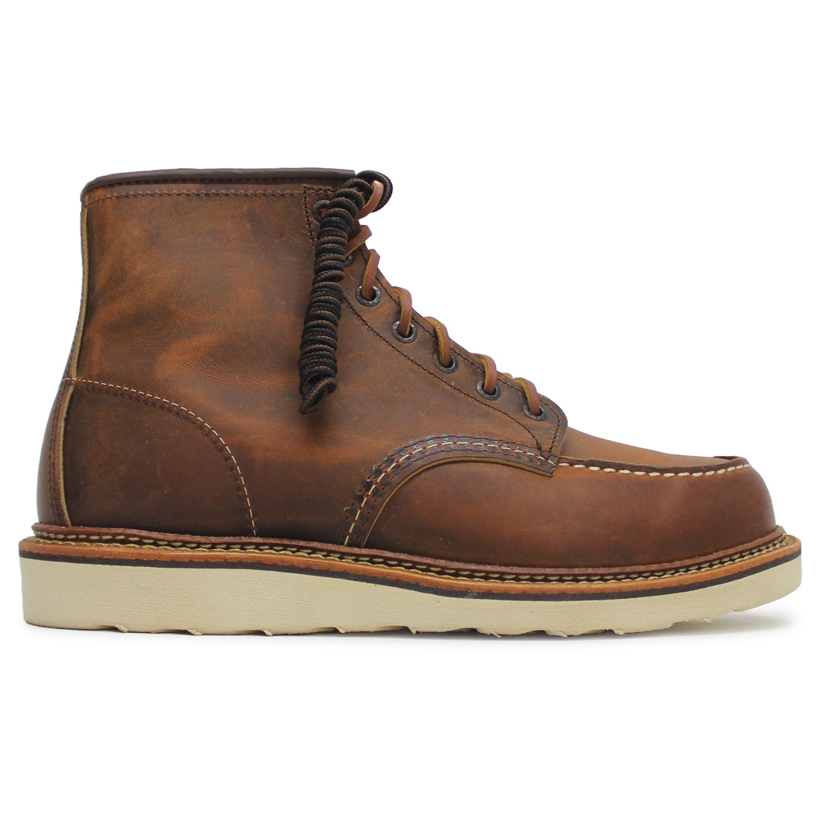 Red Wing Mens Boots 6 Inch Classic Moc Lace-Up Ankle Goodyear-Welt Leather - UK 10