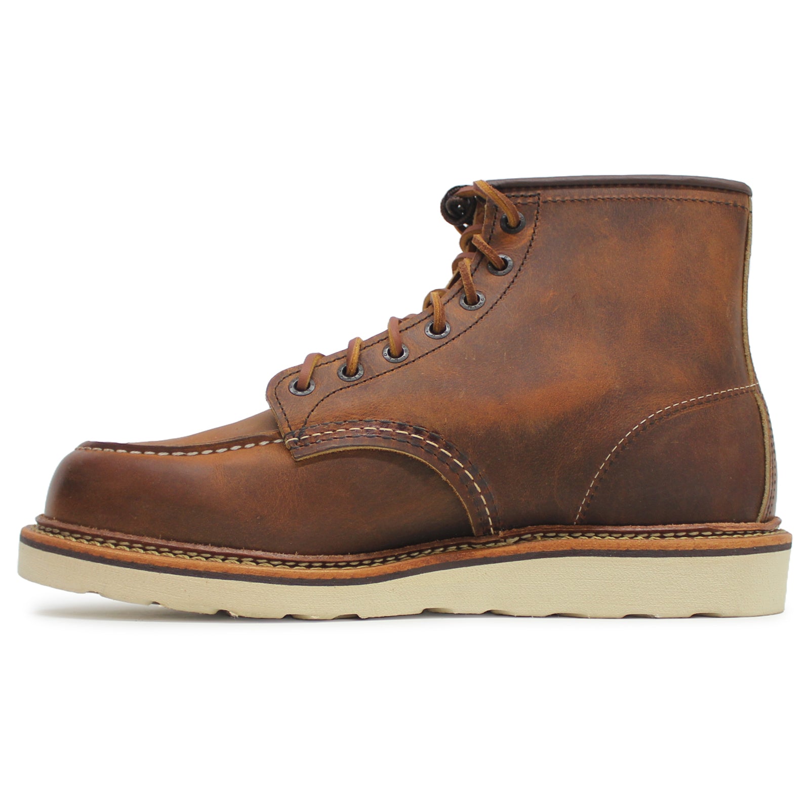 Red Wing Mens Boots 6 Inch Classic Moc Lace-Up Ankle Goodyear-Welt Leather - UK 10