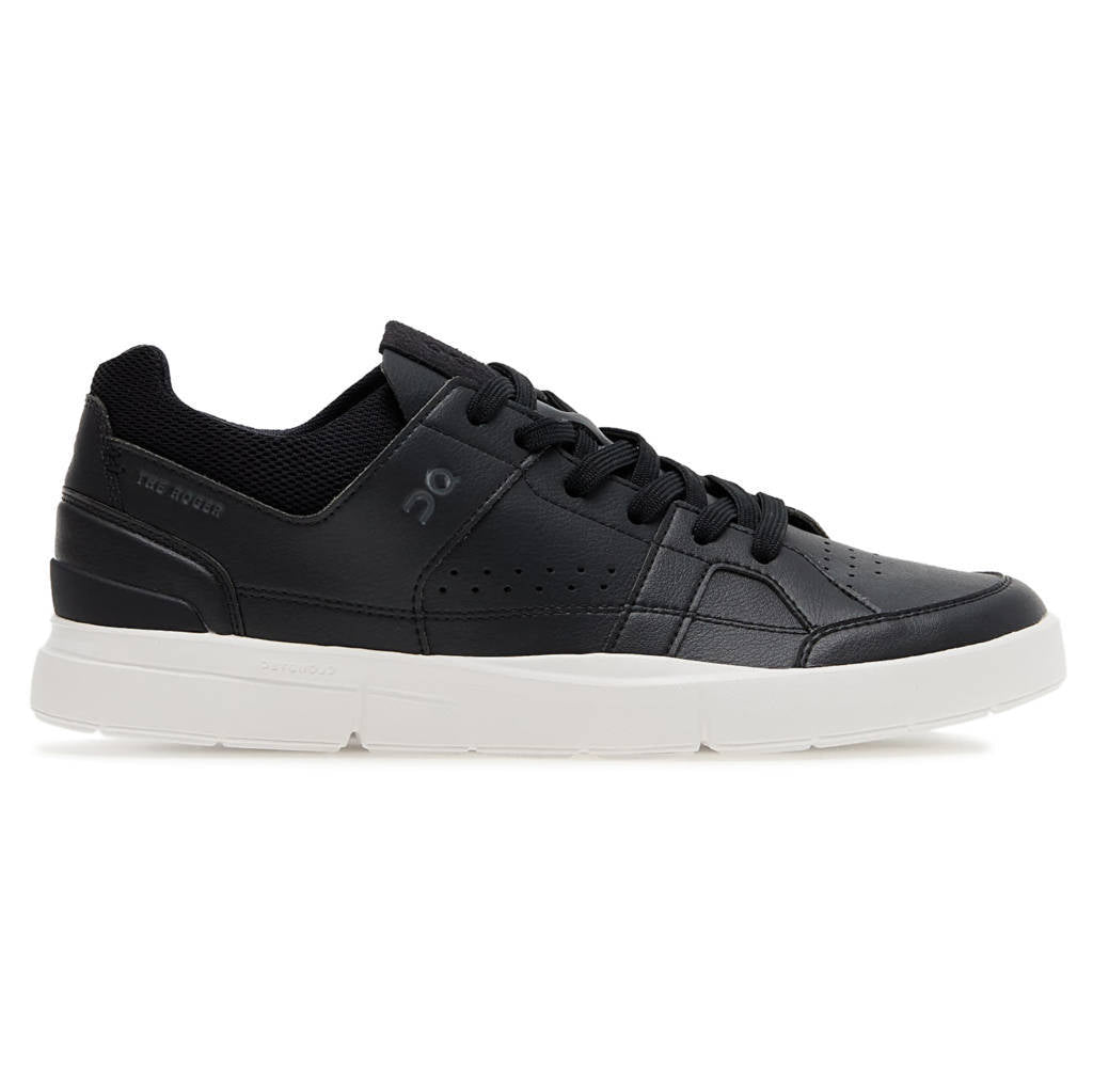 On The Roger Clubhouse Synthetic Leather Mens Trainers#color_black white