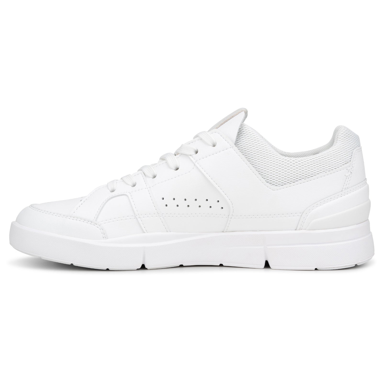 On The Roger Clubhouse Synthetic Leather Mens Trainers#color_all white