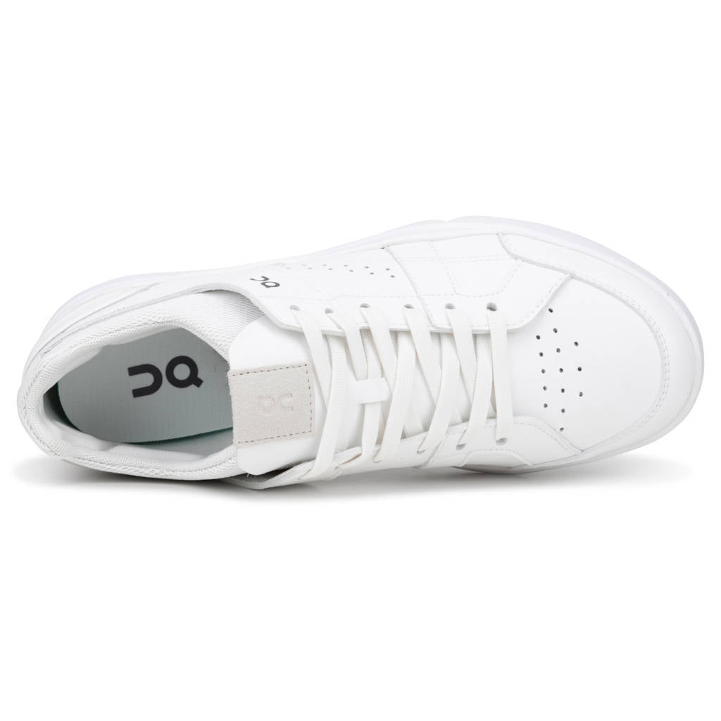 On The Roger Clubhouse Synthetic Leather Mens Trainers#color_all white