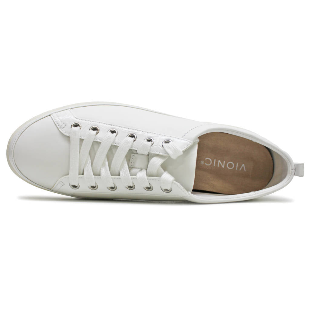 Vionic Winny Leather Womens Trainers#color_white