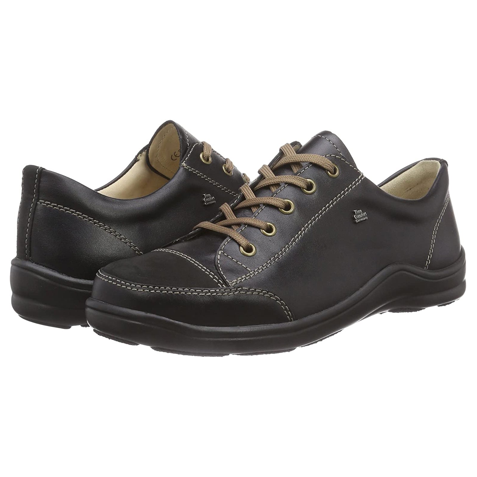 Finn Comfort Soho Leather Womens Shoes#color_black
